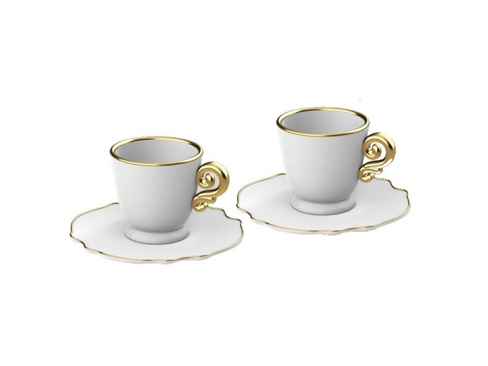 SET 2 TAZZINE pure gold Bialetti