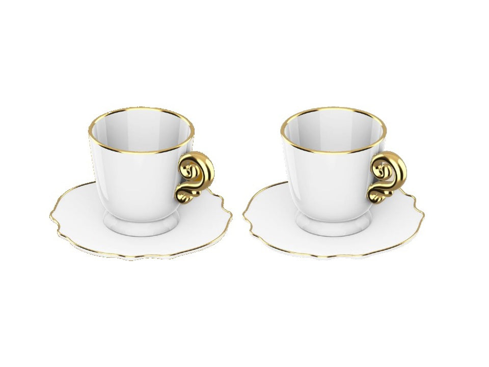 SET 2 TAZZE CAPPUCCINO pure gold Bialetti