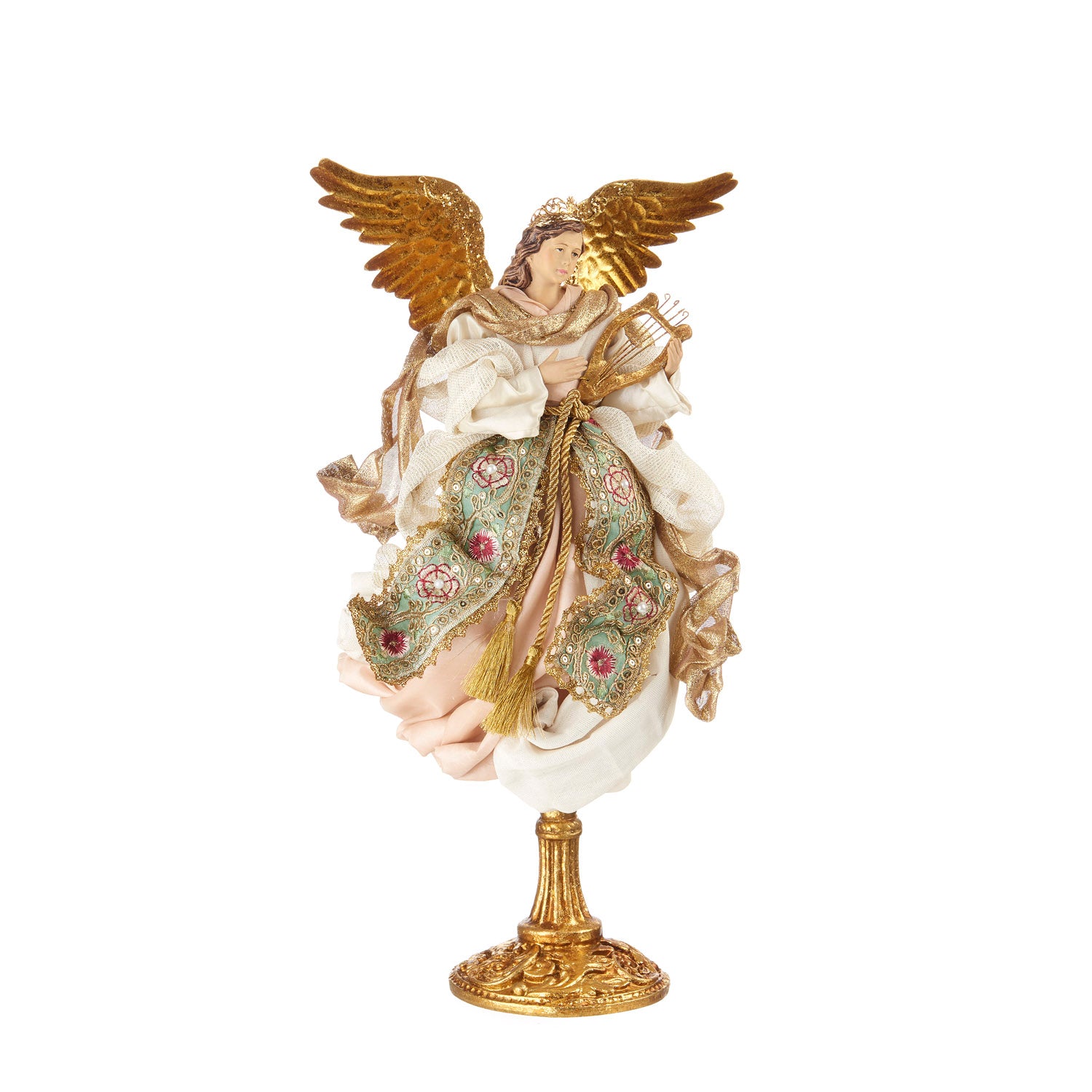 Angelo con lira su piedistallo