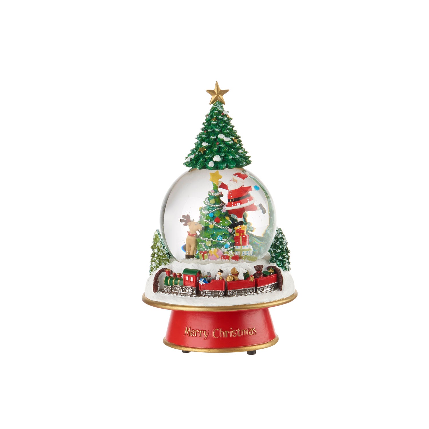 Boule de neige treno con carillon