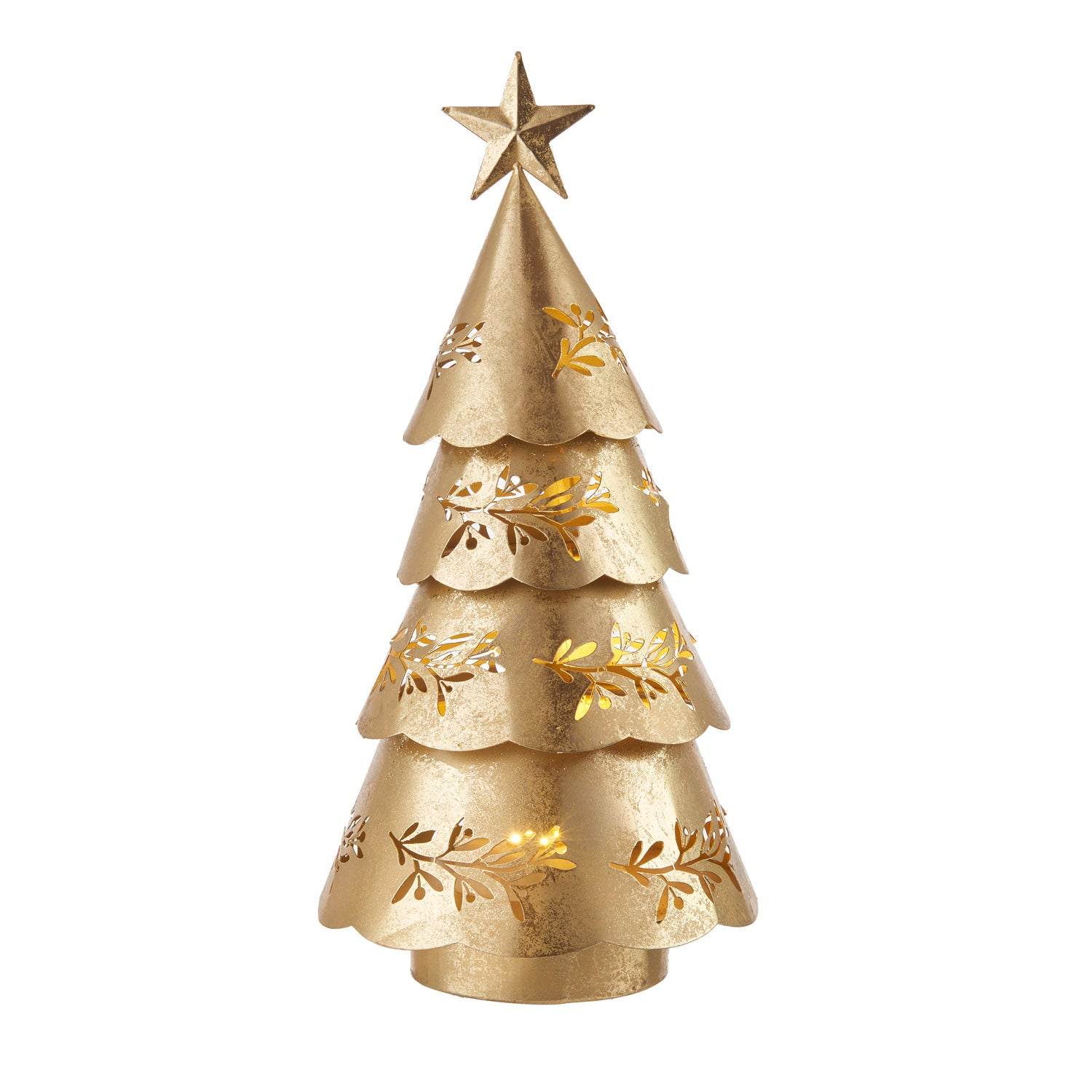 Albero in metallo dorato