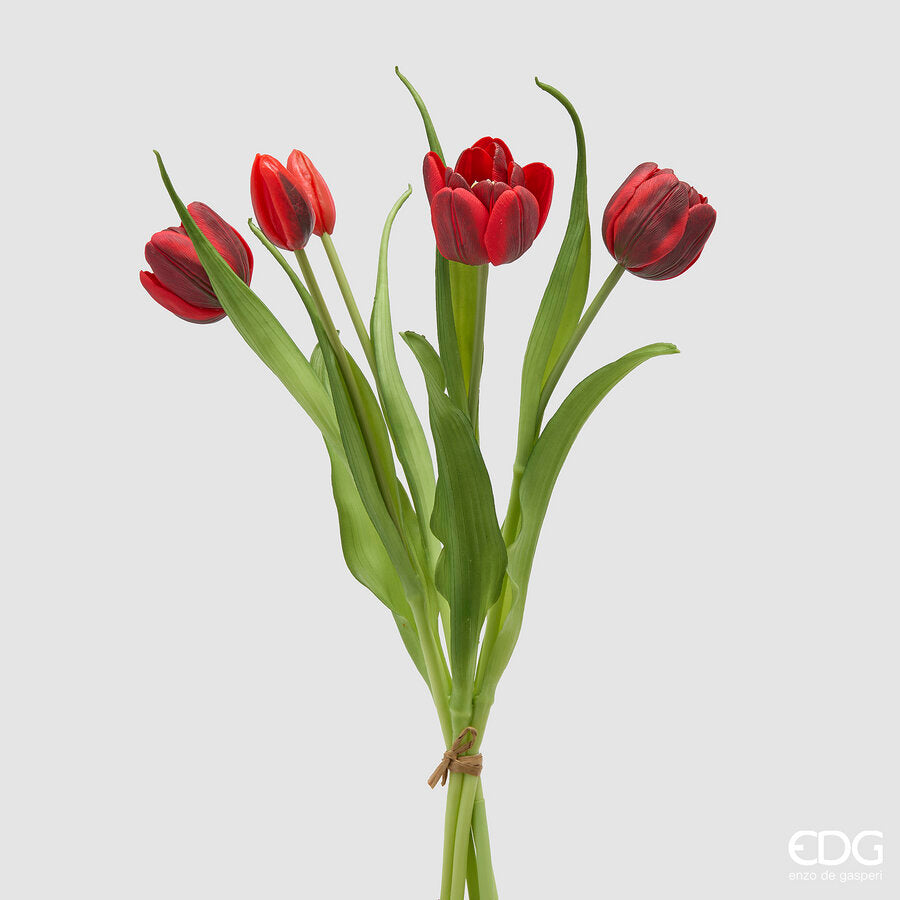 TULIPANO CHIUSO MAZZO X4 CON BOCCIOLO H.40