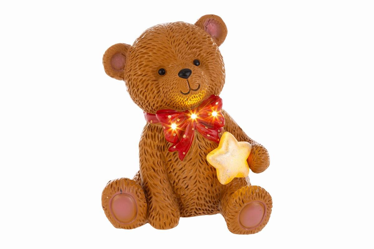 orsetto natalizio c/luci h.27cm