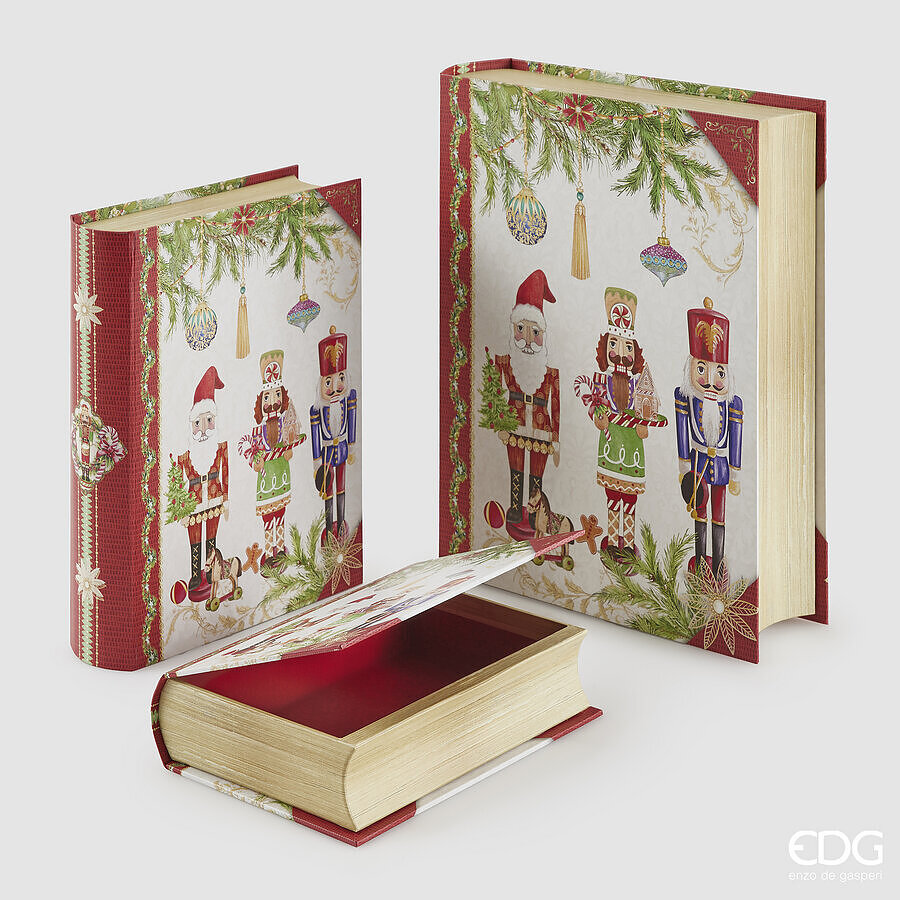 Set 3 scatole libri soldatini libri h.34,5