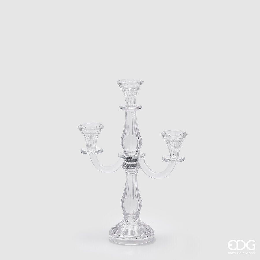 Portacandela crystal x3 h.35cm