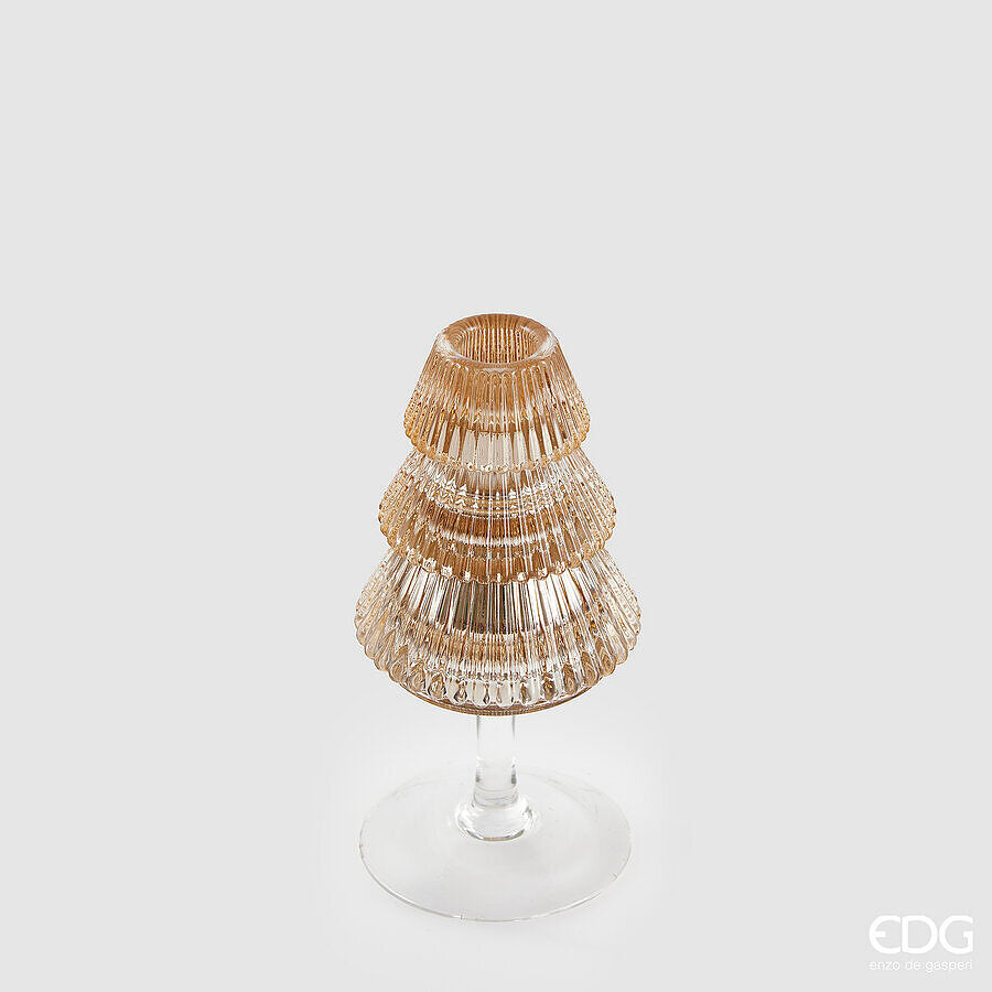 Portacandela pino calice h.16cm