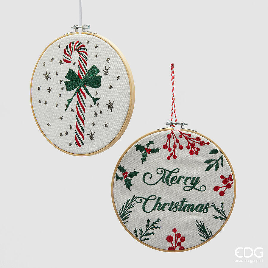 Addobbo medaglione ricamo