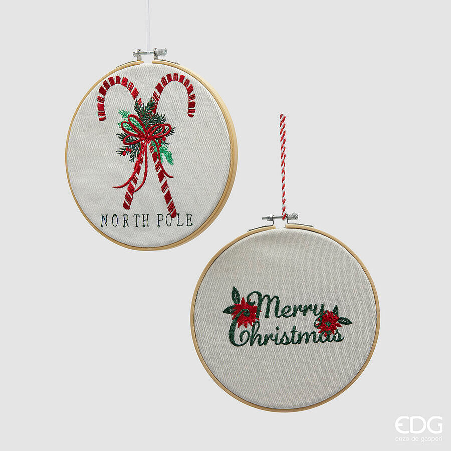 Addobbo medaglione ricamo