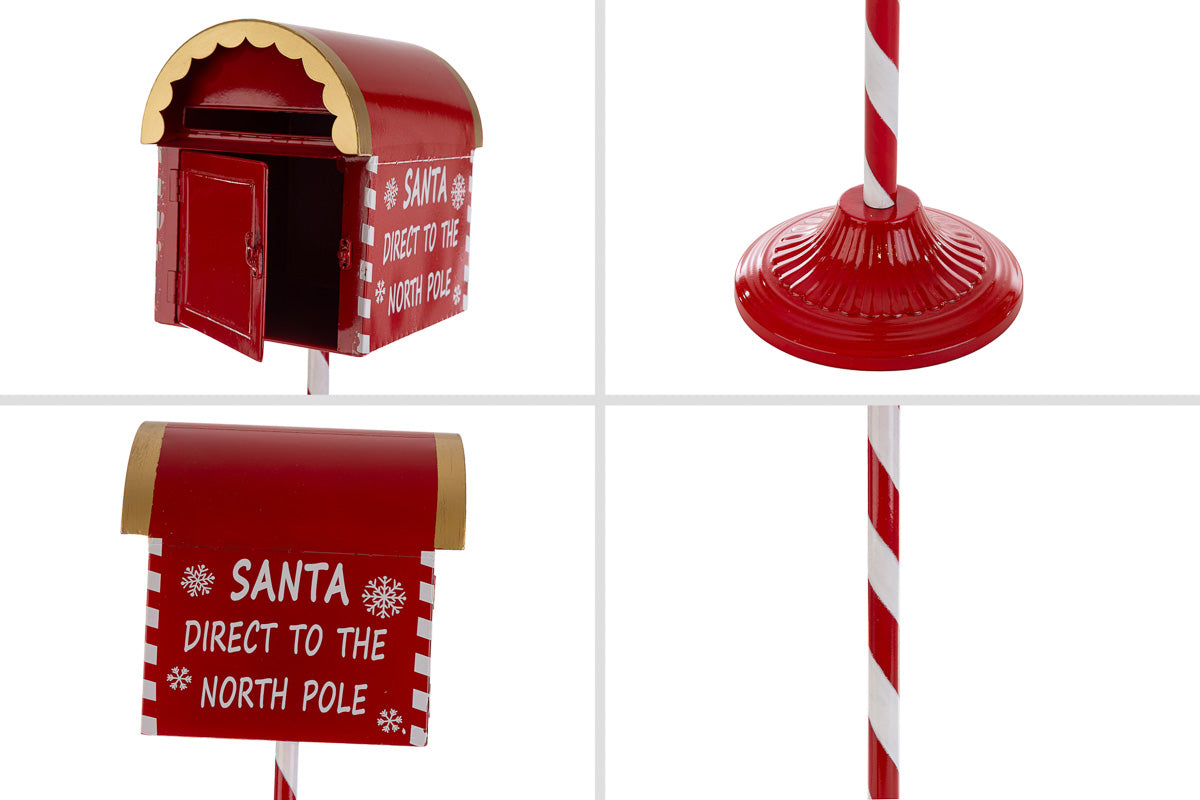 Cassetta portalettere natalizia metallo h.75 cm