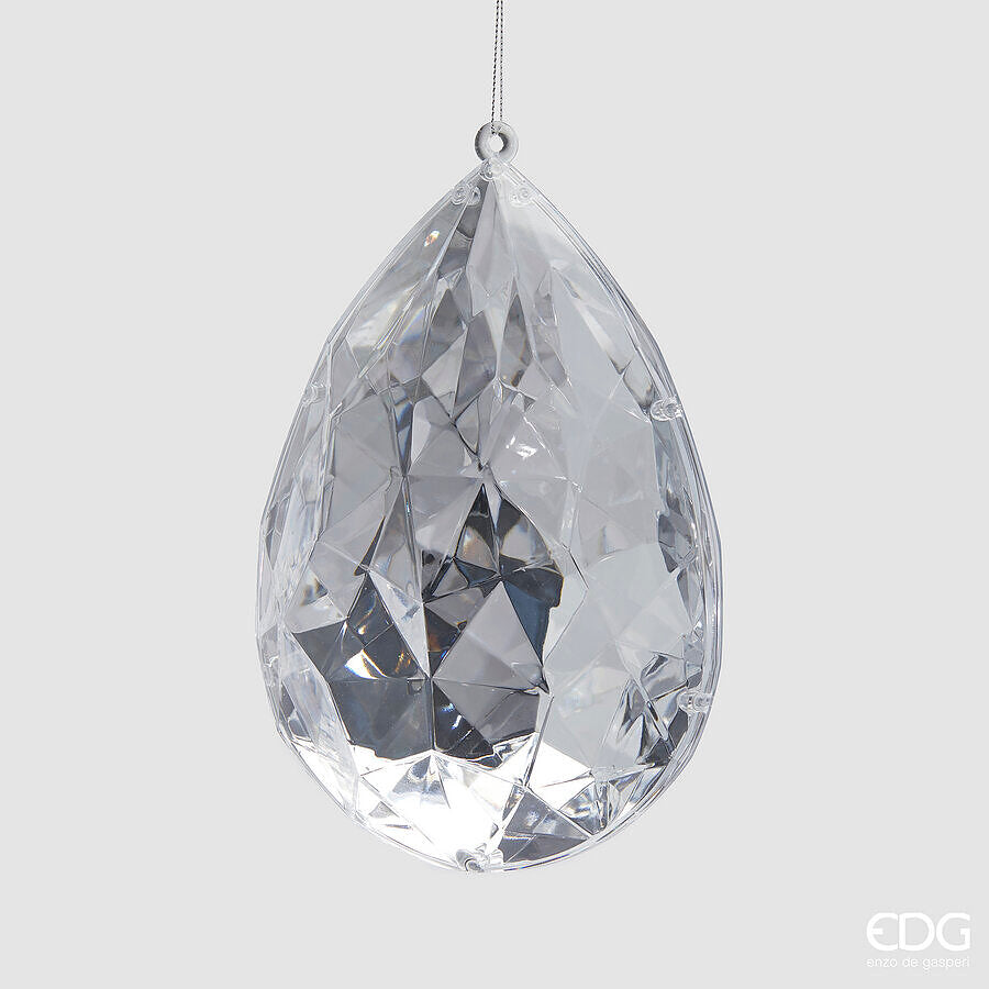 Decoro diamante goccia da appendere h.19 l.12.5 l.7.5