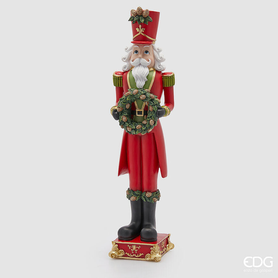 soldatino con ghirlanda h.60cm