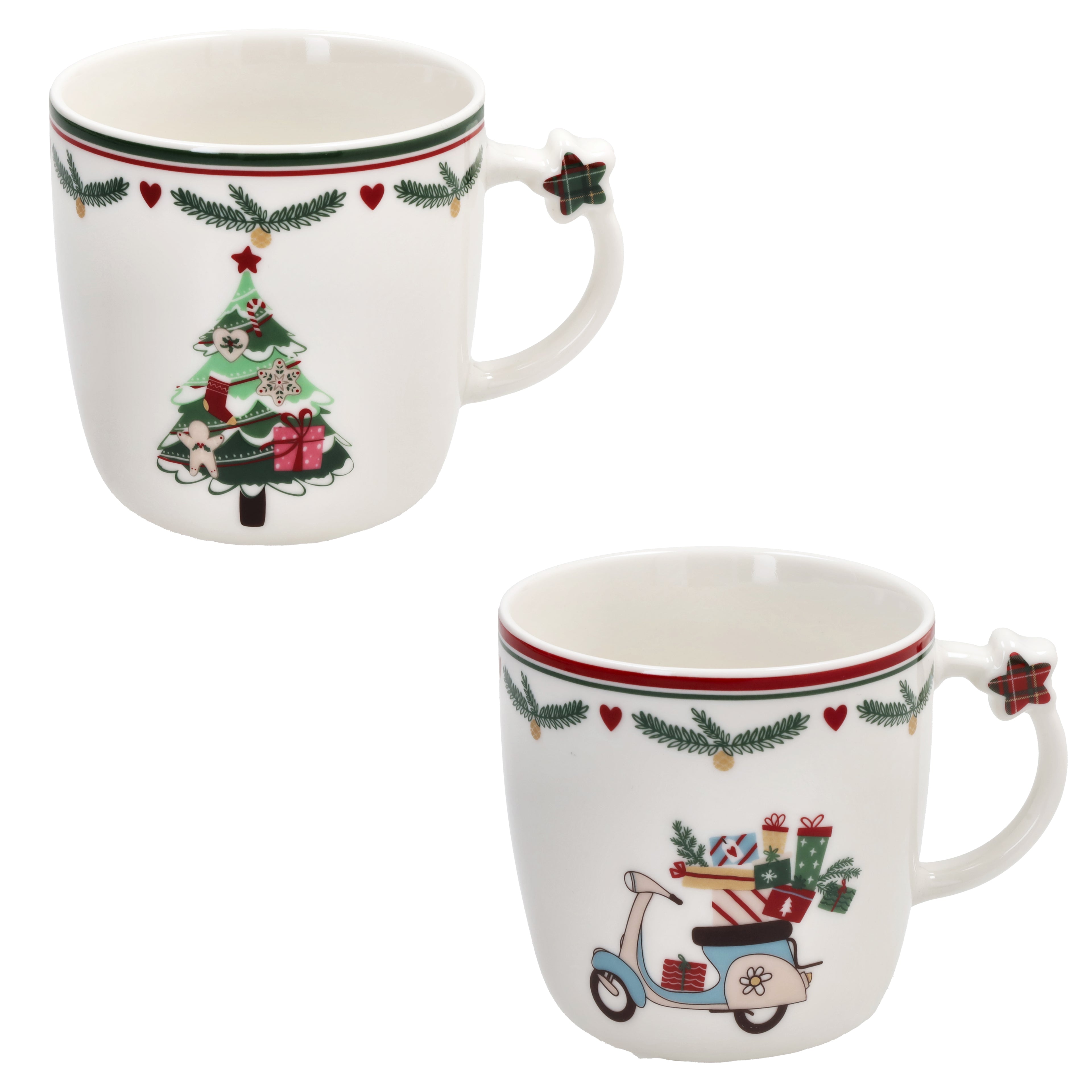 SET 2 MUG 360cc NEW MILK&C LET IT SNOW