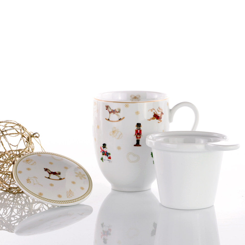 Tisaniera con filtro e coperchio Toys Natale