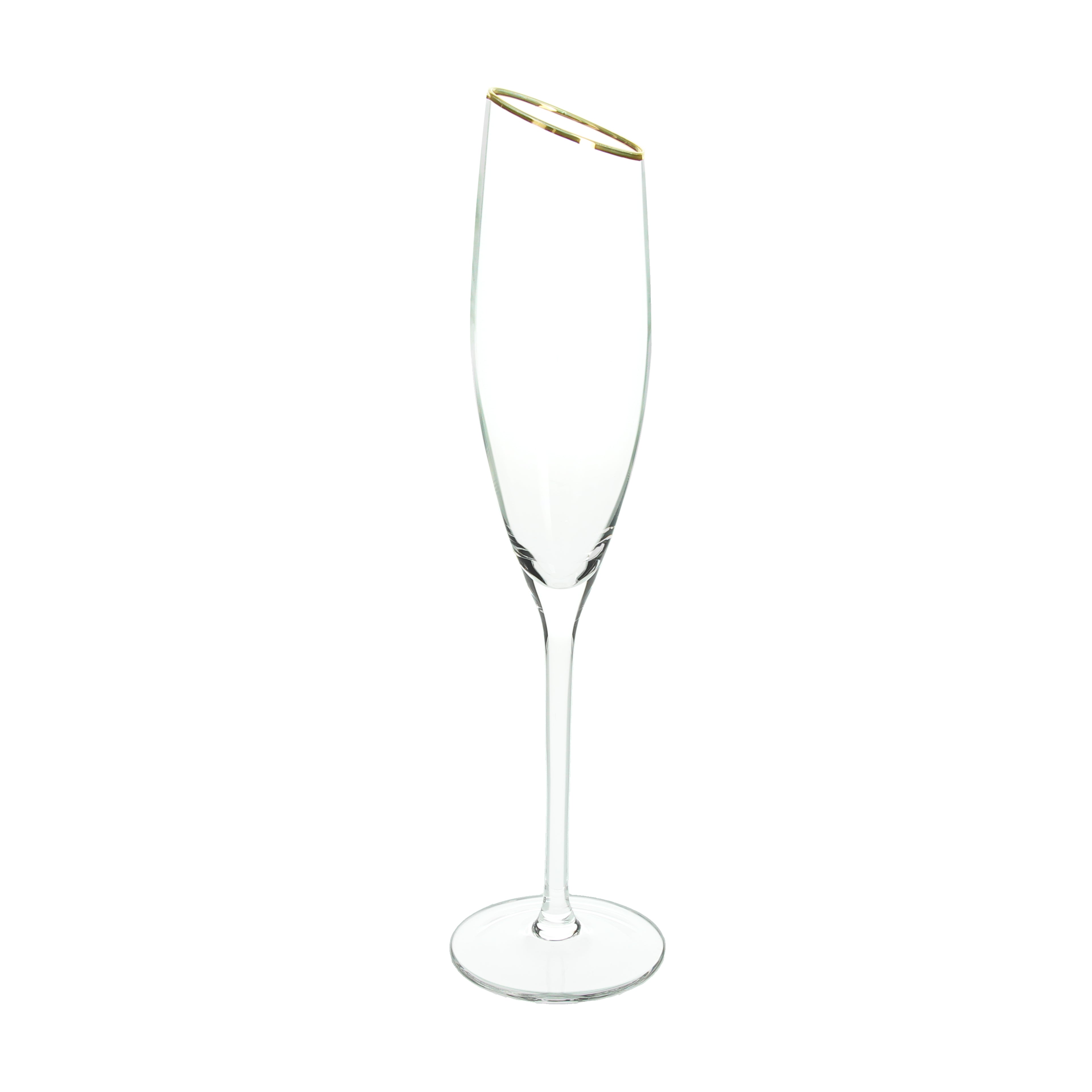 SET 6 FLUTE vetro 190cc Filo ORO