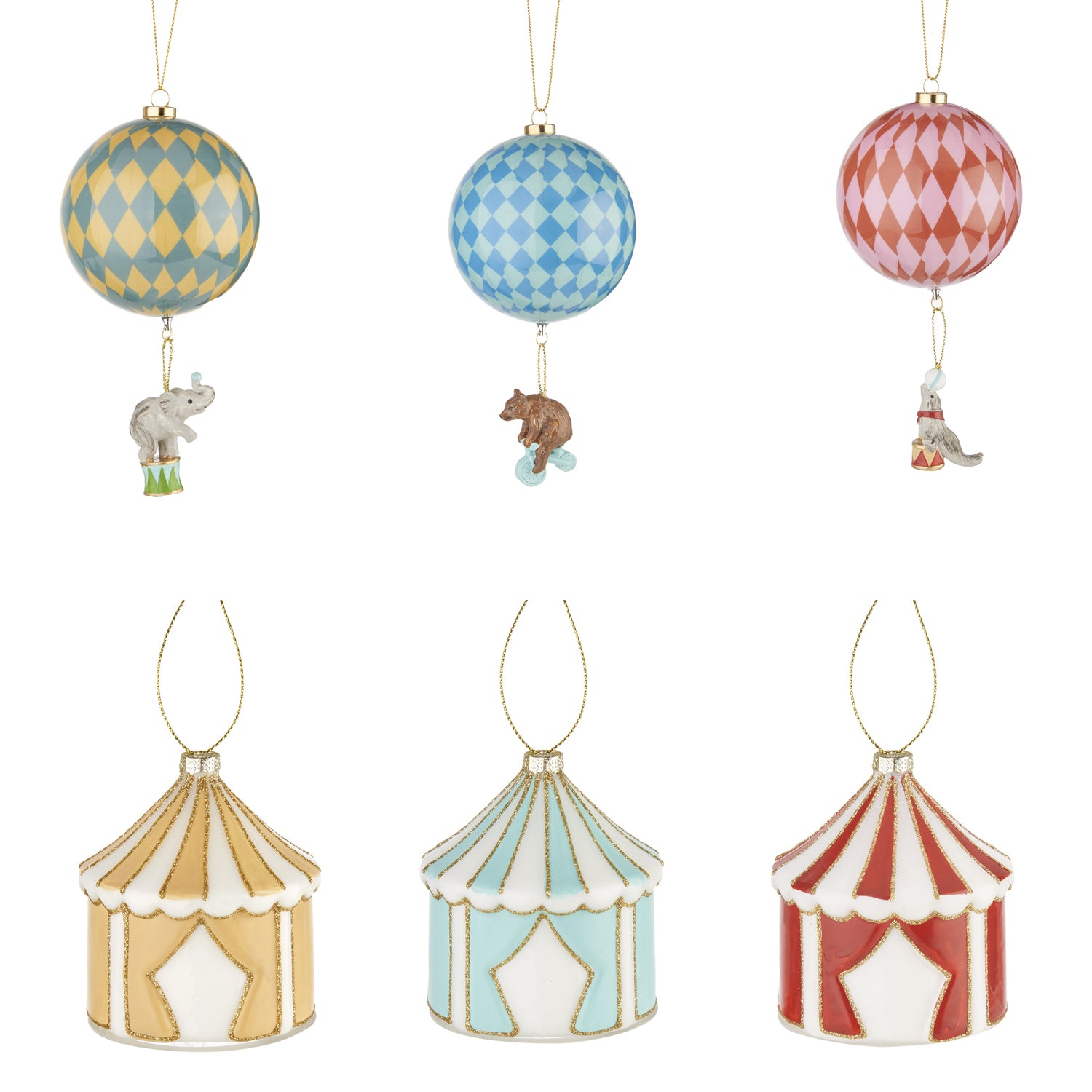 Set 6 Addobbi "Christmas Circus"