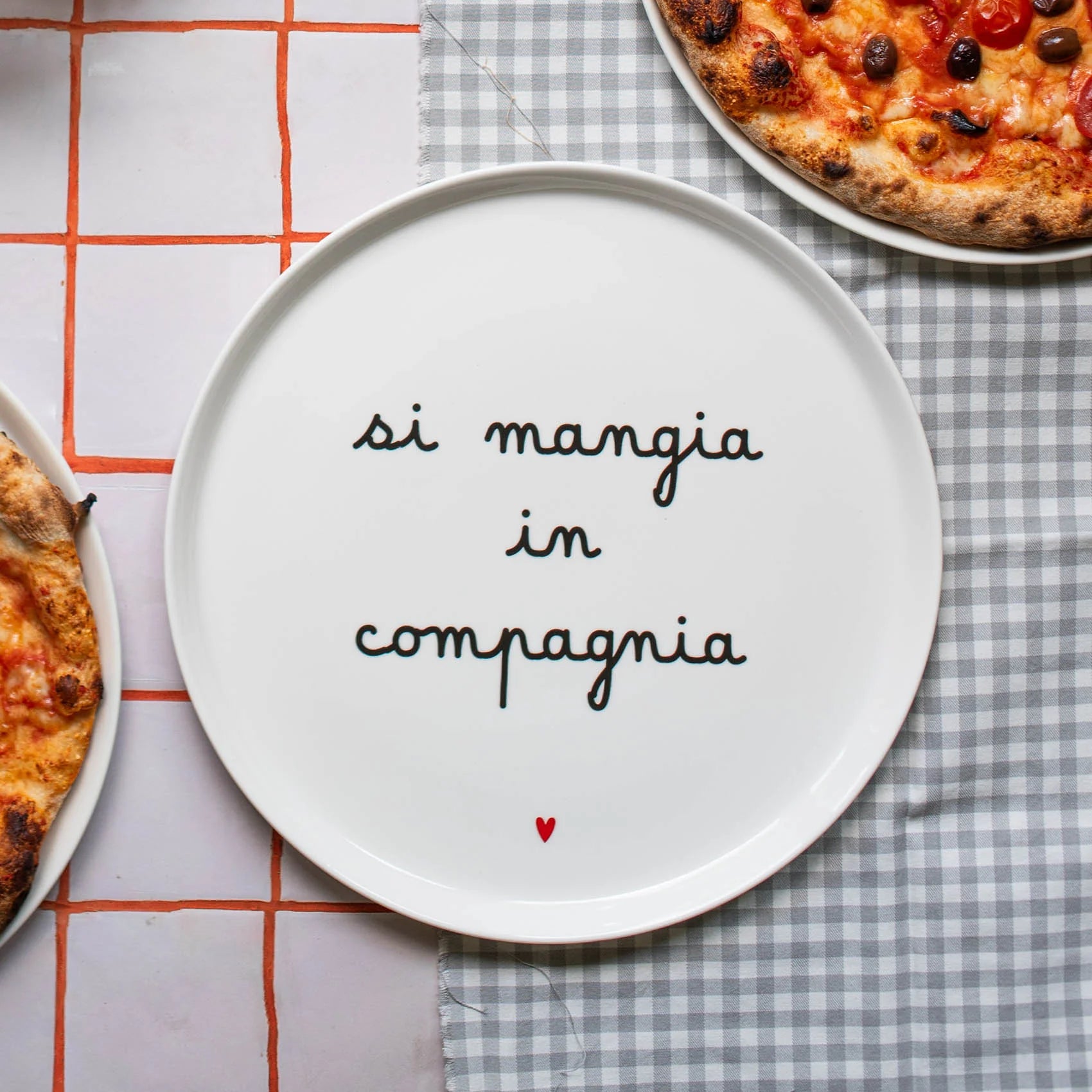 Piatto pizza Si mangia in compagnia 31,5 cm