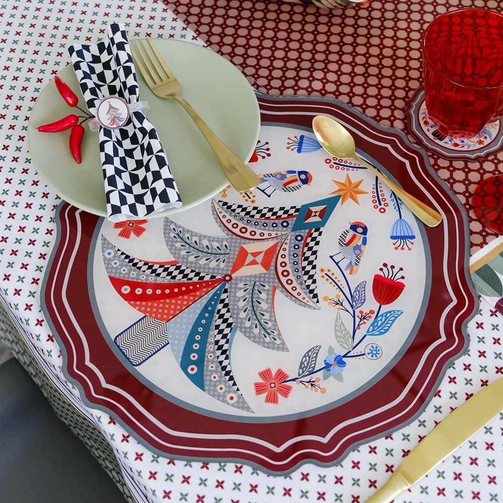 Set 2 sottopiatti natalizi